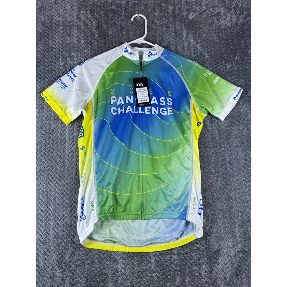 Primal Pan-Mass Challenge 2025 Cycling Jersey Men Small Multicolor PMC Sport Cut